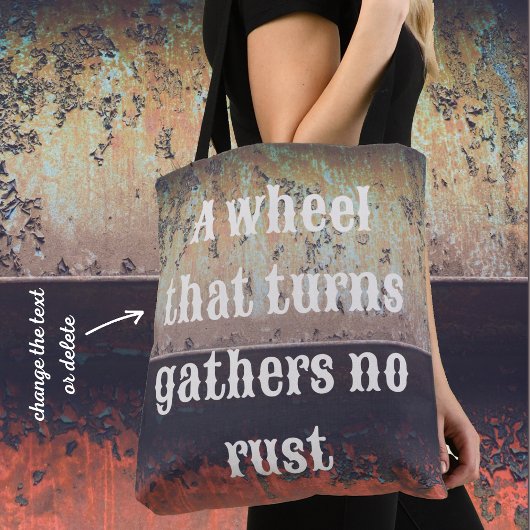 Abstract roodbruine roestroestvrij tote bag