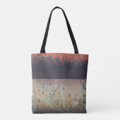 Abstract roodbruine roestroestvrij tote bag (Achterkant)