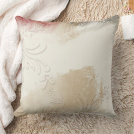 Abstract rooddecor van Cream Tan Kussen