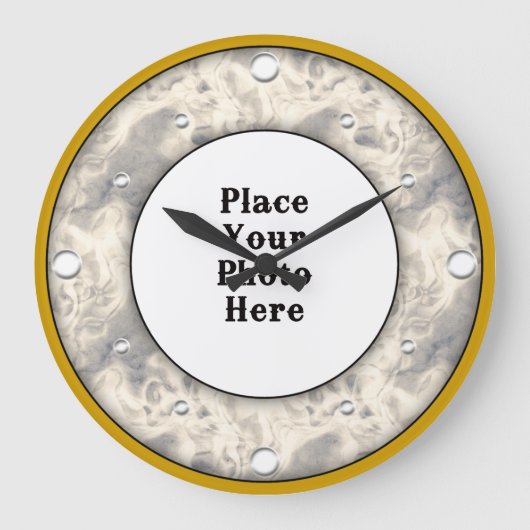 Abstract Rook Lijst Uw fotowandklok Grote Klok (Voorkant)