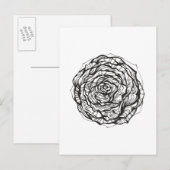 Abstract Roos Briefkaart (Voorkant / Achterkant)