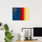 Abstract Roos Canvas afdrukken Poster (Thuiskantoor)