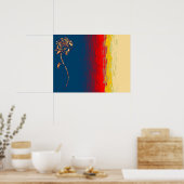 Abstract Roos Canvas afdrukken Poster (Keuken)