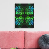 Abstract Roos Fantasy Flower Canvas Afdruk (Insitu (Woonkamer))
