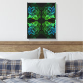 Abstract Roos Fantasy Flower Canvas Afdruk (Insitu (Slaapkamer))
