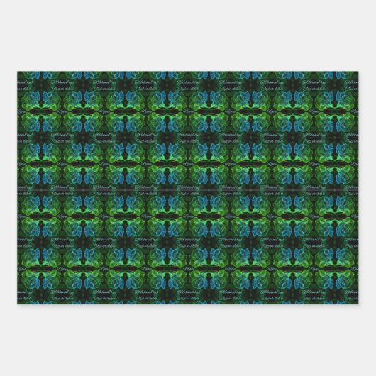 Abstract Roos Fantasy Flower Gepersonaliseerd Inpakpapier Vel (Voorkant 2)