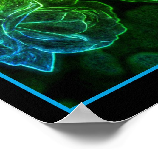 Abstract Roos Fantasy Flower Poster (Hoek)