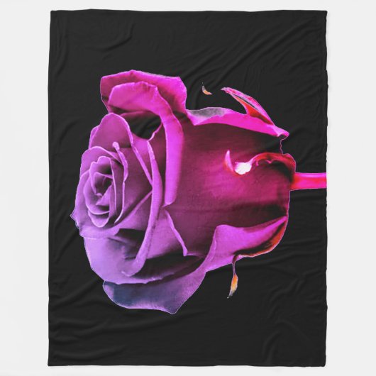 Abstract roos fleece deken (Voorkant)