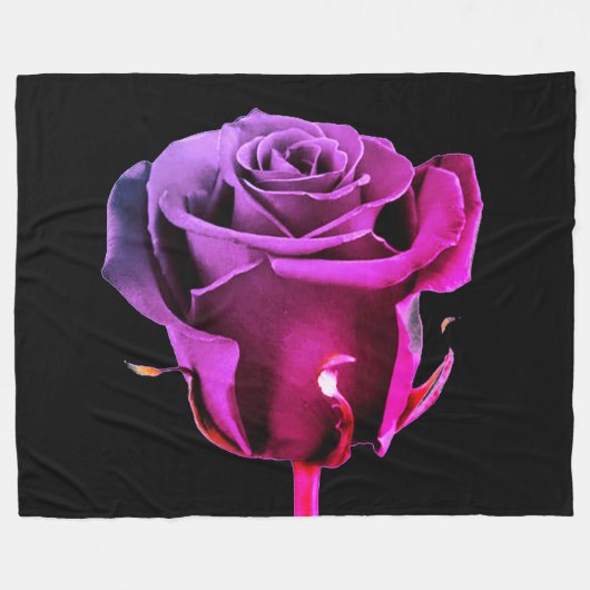 Abstract roos fleece deken (Voorkant (Horizontaal))