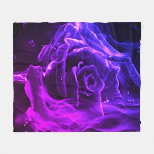 Abstract roos fleece deken (Voorkant (Horizontaal))