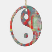 Abstract Roos Floral Yin Yang Keramisch Ornament (Rechts)