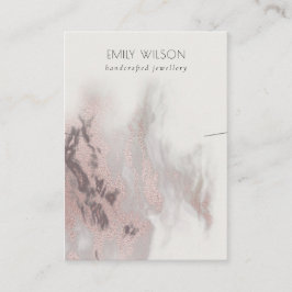 Abstract Roos Gold Agate Ketting Band display Visitekaartje