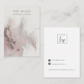 Abstract Roos Gold Agate Ketting Band display Visitekaartje (Voorkant / Achterkant)