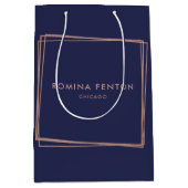 Abstract Roos Gold Foil Lijsten Moderne Profession Medium Cadeauzakje (Voorkant)