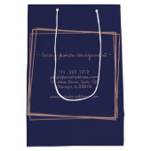 Abstract Roos Gold Foil Lijsten Moderne Profession Medium Cadeauzakje (Achterkant)