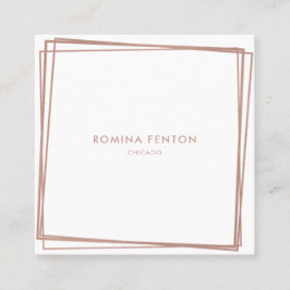 Abstract Roos Gold Foil Lijsten Moderne Profession Vierkante Visitekaartje