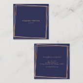 Abstract Roos Gold Foil Lijsten Moderne Profession Vierkante Visitekaartje (Voorkant / Achterkant)