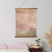 Abstract Roos Gold Iridescent geborsteld metaaleff Hangend Wandkleed (Slaapkamer)