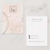 Abstract Roos Gold Ketting Logo beeldscherm Visitekaartje (Voorkant / Achterkant)