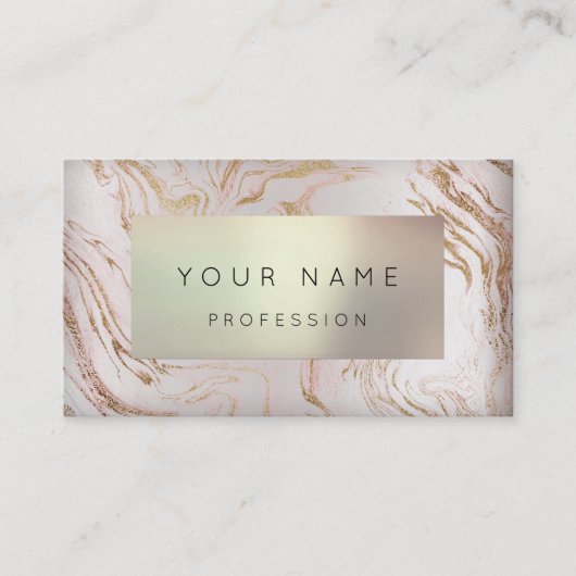 ABSTRACT Roos Gold Marble Appointing Pearl Afsprakenkaartje (Voorkant)