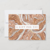 Abstract Roos Gold Marble Gift Certificate (Voorkant)
