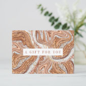 Abstract Roos Gold Marble Gift Certificate (Staand voorkant)