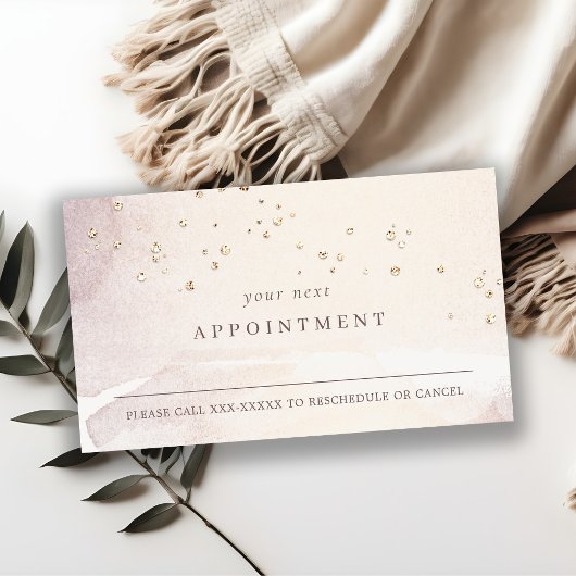 Abstract Roos Gold Paarse Waterverf Benoeming Visitekaartje