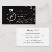 Abstract Roos Gold Paint Splatter Jewelry Logo Visitekaartje (Voorkant / Achterkant)