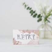 *~* Abstract Roos Gold Paint Strokes REIKI Ivy Visitekaartje (Staand voorkant)