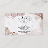 *~* Abstract Roos Gold Paint Strokes REIKI Ivy Visitekaartje (Achterkant)