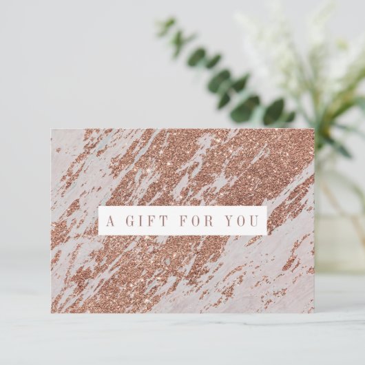 Abstract Roos Gold Pattern-certificaat (Staand voorkant)