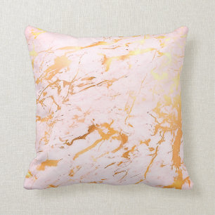 Abstract Roos Gold Pink Marble Pastel Kussen