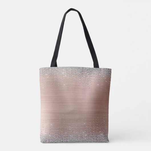 Abstract Roos Goud met gepersonaliseerd Monogram Tote Bag (Achterkant)
