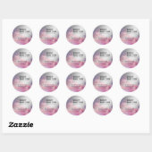 Abstract roos goud moderne kunstinktcoating ronde sticker (Vel)