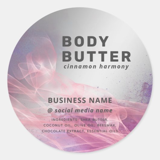 Abstract roos goud moderne kunstinktcoating ronde sticker (Voorkant)