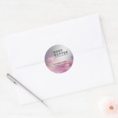 Abstract roos goud moderne kunstinktcoating ronde sticker (Envelop)