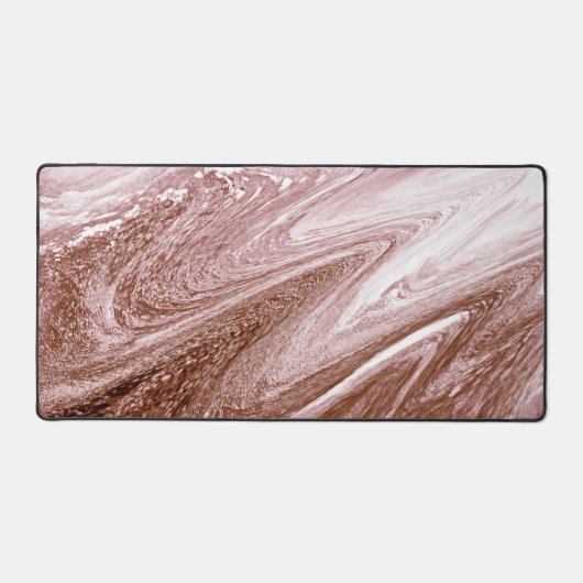 Abstract Roos Goud Wit Abstract Swirls Bureaumat (Voorkant)