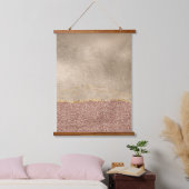 Abstract Roos Goudborsgeborsteld metalen glitter Hangend Wandkleed (Slaapkamer)