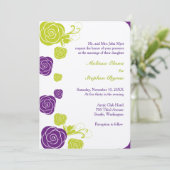 Abstract Roos grensuitnodiging Kaart (Staand voorkant)