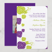 Abstract Roos grensuitnodiging Kaart (Voorkant / Achterkant)