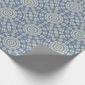 Abstract roos met poster van vlinders cadeaupapier (Hoek)