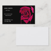Abstract roos modern gothisch floraal aanpasbaar visitekaartje (Voorkant / Achterkant)