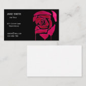Abstract roos modern gothisch floraal aanpasbaar visitekaartje (Voorkant / Achterkant)