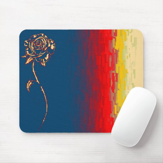 Abstract Roos Mousepad Muismat (Met muis)