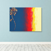 Abstract Roos omgepakt Canvas Afdruk (Insitu (Houten vloer))
