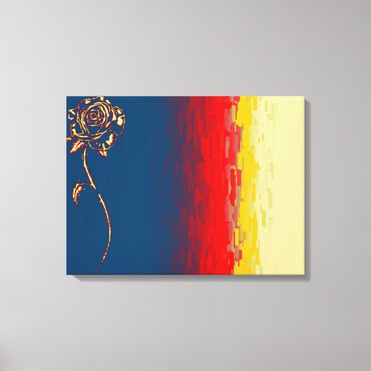 Abstract Roos omgepakt Canvas Afdruk (Voorkant)