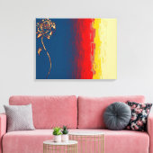 Abstract Roos omgepakt Canvas Afdruk (Insitu (Woonkamer))