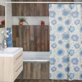 Abstract Roos Patroon Douchegordijn