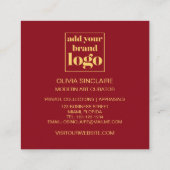 Abstract Roos roze verf goud Vierkante Visitekaartje (Achterkant)