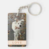 Abstract Roos (Sinaasappel) Acryl Sleutelhanger (achterkant)